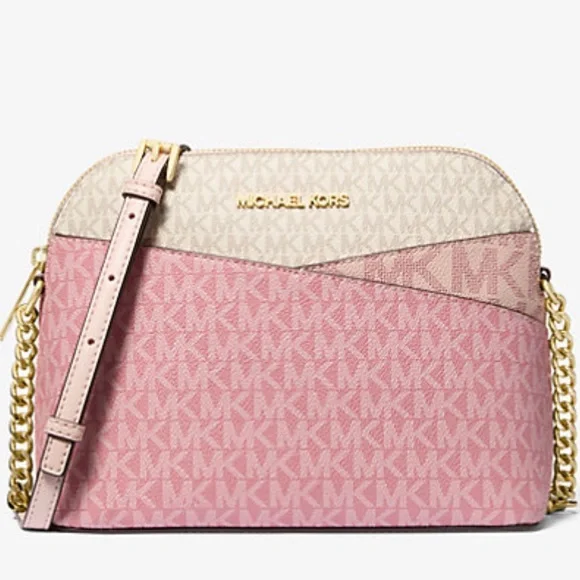 🌷 Michael Kors Jet Set Travel Medium Color-Block Signature Logo Crossbody Bag 🌷 - Picture 14 of 16